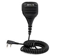 Retevis 2 Pin Altoparlante Microfono Compatibile con Walkie Talkie RT24 RT27 RT21 RT3S RT5 RT5R RT81 Baofeng UV-5R BF-888S BF-88E Kenwood TYT Wouxun Ricetrasmettitore(1 Pezzo)