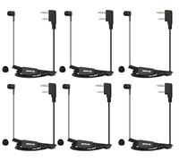 Retevis Auricolari bidirezionali in-ear con microfono PTT, tubo a spirale, compatibile con radio bidirezionale RT22, RT21, H-777, RT68, RT22S, H-777S, BF-88ST BF-888S, pxton SAMCOM, auricolari
