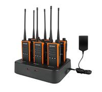 Retevis C65B Walkie Talkie Professionali, Walkie-Talkies IP67 Impermeabile, Woki Toki con Caricabatterie a 6 Vie, Chiamata di Gruppo, Wolky Toki Durevole per la Costruzione di Scuole (6 Pacchetti)