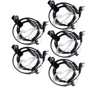 Retevis Cuffie Walkie Talkie 2 Pin Gola Microfono Auricolare Compatibile con Ricetrasmettitore RT24 RT622 RT27 RT617 RT618 RT619 Baofeng BF-888S Kenwood Wouxun TYT HYT (5 Pezzi)