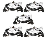 Retevis Cuffie Walkie Talkie Auricolare 2 Pin con Acustico Trasparente Tubo Compatibile con Motorola DP1400 CP040 GP68 GP88 GP300 CT150 Pro1150 HYT TC-500 TC-600 Ricetrasmettitore (5 pz)