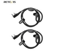 Retevis EEK007 RT22 Auricolare Walkie Talkie 2Pin Curvetta Auricolari Radio bidirezionale per Retevis RB618 H777 RT622 Baofeng UV5R TYT 2 pcs