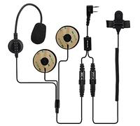 Retevis EHK010 Auricolare per Casco Moto con 2 Pin, Auricolare per Casco con Microfono, Compatibile con Radio Bidirezionale RT27 RT27 RT5R Baofeng UV5R 888S Walkie Talkie eSynic Kenwood (1 Pezzo)