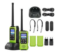 Retevis EZTalk 65 Walkie Talkie, Posizionamento GPS+BDS, Escursionismo | Programmabile via APP, Mappa Disegnata a Mano, Comunicazioni Radio a Doppia Banda per Outdoor Arrampicata, Lungo Raggio