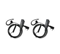Retevis G-Shape Microfono Auricolare, 2 Pin Walkie Talkie Headset con PTT Mic Compatibile con Kenwood Radio Bidirezionale RT24 RT27 RT622 (2pcs)
