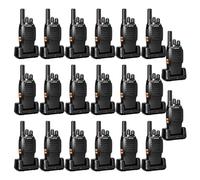 Retevis H777 Walkie-Talkie Professionali, Walkie Talkie Ricaricabile, Facile da Usare, USB A-Tipo C, Torcia Elettrica, 16 Canali, VOX, Radio Bidirezionale per Scuola, Fabbrica (Nero, 20 Pezzi)