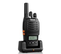 Retevis H777D Walkie Talkie per Adulti, Schermo LCD, PMR446, Ricarica Tipo C, Batteria da 1200 mAh, Radio Bidirezionale Robusta a Lungo Raggio per Ciclismo e Avventure (1 Confezione, Nero)