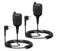 Retevis HK011 Walkie Talkie Microfono con Protezione IP54,Altoparlante Microfono Compatibile con Ricetrasmettitore Baofeng BF-888S UV-5R BF-88E RT24 RT27 RT622 eSynic JUCJET(2 Pack)