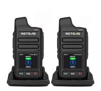 Retevis L71 Walkie Talkies Globale 4G, Radio di Rete Poc con Tipo-C, Supporta Zello e Wi-Fi, 4000mAh, Radio di Comunicazione Illimitata per Flotta Logistica (2 Pezzi, Nero)