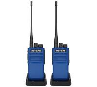 Retevis MateTalk E1 Radio Antideflagrante, Design IP68 a 3 Livelli con Doppia Modalità DMR e NXDN, 3 Avvisi di Emergenza, 2450 mAh, Walkie Talkie Professionali per Impianti Chimici (Blu, 2 Pezzi)