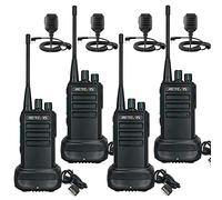 Retevis RB629 Walkie-Talkie, PMR446 Robusta Ricetrasmittenti Professionali, Copia Wireless, VOX, Radio di Sicurezza Walkie Talkie per Adulti con Microfono Altoparlante per Scuola (4 Pezzi, Nero)
