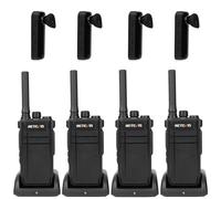 Retevis RB637 Walkie Talkies, Bluetooth Walkie Talkie con Auricolare | Portatile Ricaricabile, 2000mAh, VOX, Professionale Radio Ricetrasmittenti per Ristorante Hotel (Nero, 4Pz)