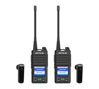 Retevis RB658 Walkie Talkie Professionali Controllo APP, Ricetrasmittenti, Auricolare Wireless, AI Cancellazione del Rumore, Schermo LCD, Walkie-Talkie per Flotta, Guida di Veicoli (2 Pezzi)
