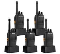 Retevis RB668 Walkie-Talkie 5 Pezzi, Professionali PMR446 (CE/RED Certificato), Ricaricabile 1200mAh, Allarme SOS+Torcia LED, per Ristorante/Supermercato/Magazzino, Adulti e Aziende Piccole (Nero)