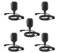 Retevis RS114 2 Pin Walkie Talkie Altoparlante Microfono IP54 Impermeabile Compatibile con Ricetrasmettitore RT24 RT22 RT27 RT15 RT28 RT617 Baofeng BF-888S UV-5R Kenwood (5 Pezzi)