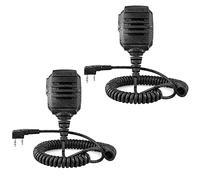 Retevis RS114 Walkie Talkie Altoparlante Microfono IP54 Impermeabile 2 Pin Compatibile con Ricetrasmettitore Retevis RT24 RT27 RT22 RT622 RT5 RT5R RT28 Baofeng BF-888S UV-5R Kenwood (2 Pezzi)