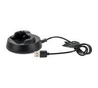 Retevis RT24 Caricabatterie per Ricetrasmittente, Base USB Originale, Leggera e Durevole, Compatibile con RT24/RT21, per Ufficio e Magazzino, Nero (1 Pezzo)