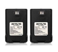 Retevis RT24 Walkie Talkie Batteria Li-ion 3.7V 1100mAh Compatibile con Ricetrasmettitore Retevis RT24 Walkie Talkies (Nero, 2 Pezzi)