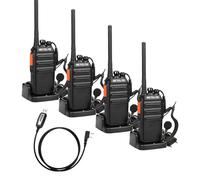 Retevis RT24 Walkie-Talkie Professionali e Cavo USB di Programmazione, PMR446 Licenza-Libero, CTCSS/DCS, Ricetrasmettitore Lunga Distanza con Auricolare