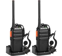 Retevis RT24 Walkie Talkie, Ricetrasmittenti Professionali PMR446 Licenza-Libero Radioline con Auricolare, 16 Canali VOX CTCSS/DCS, Ricaricabili per Chi Pedala (2 Pezzi, Nero)