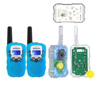 Retevis RT388 Walkie Talkie Bambini Pacchetto con EZTalk 680 Giochi Scientifici, DIY Walkie Talkie Bambini, Regalo Bambino 6-12 Anni, Regali Giocattoli, Gioca ed Esplora la Scienza (2 Coppia)