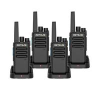 Retevis RT668D Walkie Talkie DMR Professionali, Ricetrasmittenti PMR446 Senza Licenza, 256 Canali, Ricarica 2000mAh Tipo-C, Chiamata di Gruppo, Wolky Toki per Sicurezza e Hotel (confezione da 4)