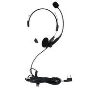 Retevis Walkie Talkie Auricolare, Walkie Talkie Cuffie Overhead, Auricolare Radio a 2 Pin con Microfono Compatibile con Baofeng UV-5R eSynic RT24 RT27 Cuffie Radio Bidirezionali(1 Pezzo)