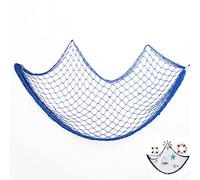 Reti da Pesca Cucite a Mano, Reti da Pesca Decorative in Stile Conchiglia, Feste a Tema Oceano Adatte per la Decorazione Della Parete di Casa (Blu)