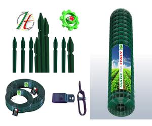 RETI METALLICHE PLASTIFICATA PER RECINZIONE + PALETTI + FILO + TENDIFILO - KIT