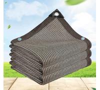 Reti ombreggianti per esterni, rete di protezione per piante/giardino, rete a rete traspirante, rete ombreggiante per esterni, rete ombreggiante per serre, pergolati, giardino, marrone, 3 x 4 m