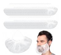 Reti per barba da 50 pezzi, protezioni per barba in nylon traspiranti, copribarba,retina per barba barba,copri barba uomo igienica,copribarba uomo(52 cm)