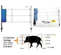 RETI PER ELETTRORECINZIONI CINGHIALI ROTOLO 50 MT - H TOTALE 90 CM WILDNET