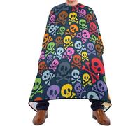 Reticolo Variopinto Dell'Osso Del Cranio Taglio Di Capelli Mantello Impermeabile Mantella Taglio Capelli Regolabile Grembiule Da Parrucchiere Per Uomini Bambini Barbieri