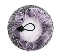 Retina Per Capelli 10 pezzi eleganti e dolci, regolabili, elastici, in pizzo cavo, for chignon da ballerina, for ragazze, con coulisse, fermacapelli(White)