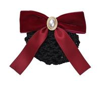 Retina per capelli professionale blu illusione per donne, elegante testa fiore fiocco accessori per capelli (rosso)