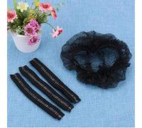 Retina Per Capelli Usa E Getta 100 Pezzi Cuffia Per Capelli Usa E Getta in Tessuto Non Tessuto Rete Per Capelli Per Infermiere Servizio Di Ristorazione Per Saloni Di Cucina - Nero 21 Pollici.