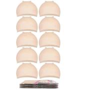 Retina Per Parrucca Cuffia for parrucca in nylon elastico traspirante, invisibile, for parrucche in pizzo, con calza in, for uso quotidiano e for le feste, unisex(Beige 4Pcs)