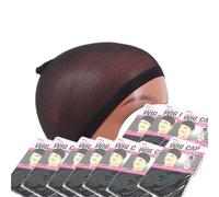 Retina Per Parrucca Cuffia for parrucca marrone chiaro for donne, 20 pezzi, cuffia for in calza for parrucche frontali in pizzo, for tessitura resistente come la pelle, comoda(Jet-black)