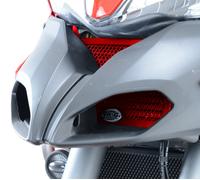 retina protezione radiatore olio (rosso) Ducati Multistrada 1200 10-14 R&G