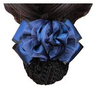 Retine for capelli for chignon, retina for capelli da donna, fermaglio for capelli con fermaglio for capelli e fiori, accessori for capelli da donna, blu scuro