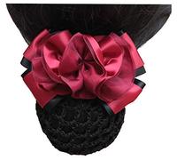 Retine for capelli for chignon, retina for capelli da donna, fermaglio for capelli con fermaglio for capelli e fiori, accessori for capelli da donna, ROSSO