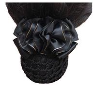 Retine for capelli for chignon, retina for capelli da donna, fermaglio for capelli con fermaglio for capelli e fiori, accessori for capelli da donna, NERO
