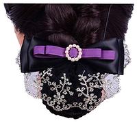 Retine for capelli for chignon, retina for capelli da donna, fermaglio for capelli elegante con rete for capelli for donna, nero A