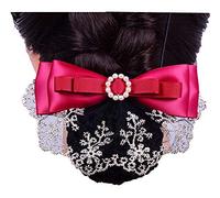 Retine for capelli for chignon, retina for capelli da donna, fermaglio for capelli elegante con rete for capelli for donna, rosso