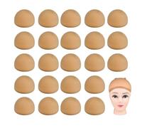 Retine per Parrucca,24 Pezzi Elastici Calotte per Parrucche Wig Cap Parrucca Tappi Cappucci per Parrucche Unisex Berretto Parrucca Cappucci per Capelli in Nylon Nudo