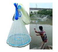 Retino da pesca in acqua dolce, retino da lancio a mano for principianti, rete da lancio for esche da pesca for laghi, fiumi, oceani, banchi di sabbia(1/2in Mesh,Height 3.6m/11.8ft)