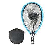 Retino da pesca portatile con comoda impugnatura e borse di stoccaggio, guadino pieghevole, attrezzatura da pesca, strumento compatto con custodia per il trasporto