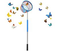 Retino da retrattile per bambini, resistente, per attività all'aria aperta, resistente, con manico antiscivolo, per spiaggia, giochi all'aperto, nuoto, campeggio, estate farfalla
