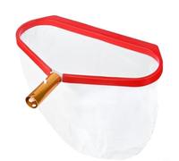 Retino per piscina con rete profonda e telaio in alluminio, robusta rete per la pulizia della piscina, rete a mano rossa per rimuovere foglie e sporco, facile montaggio su asta telescopica, 1 pezzo