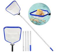 Retino per Pulizia Piscine,Professionale Retino Piscina,Retino per Piscina con Manico Telescopico,Retina Raccogli Foglie per Piscina Contelaio in Alluminio,Rete a Maglia Fine,Skimmer per Piscina